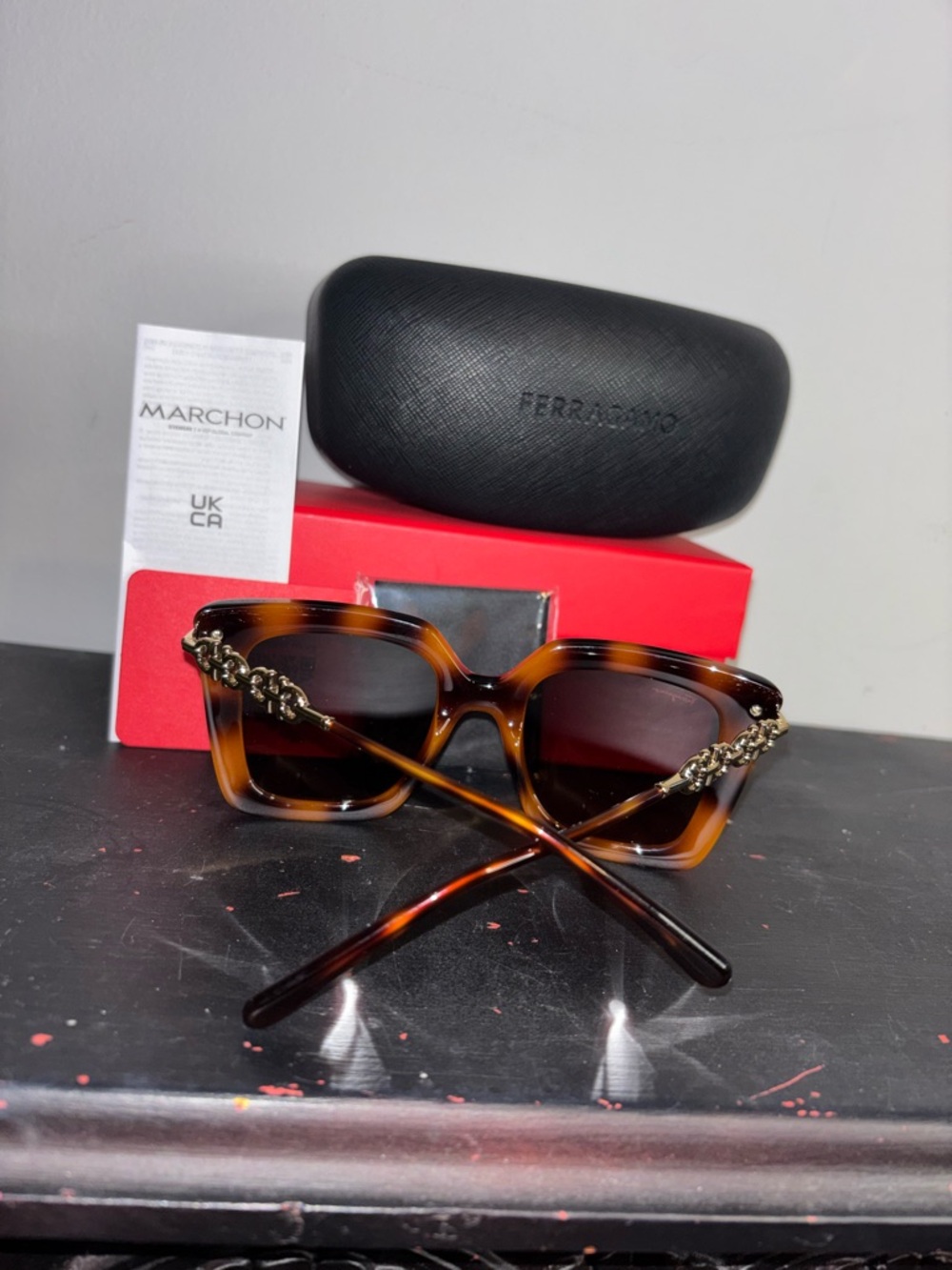 Salvatore Ferregamo SF1041S Square Frame in Havana - Picture 3 of 6